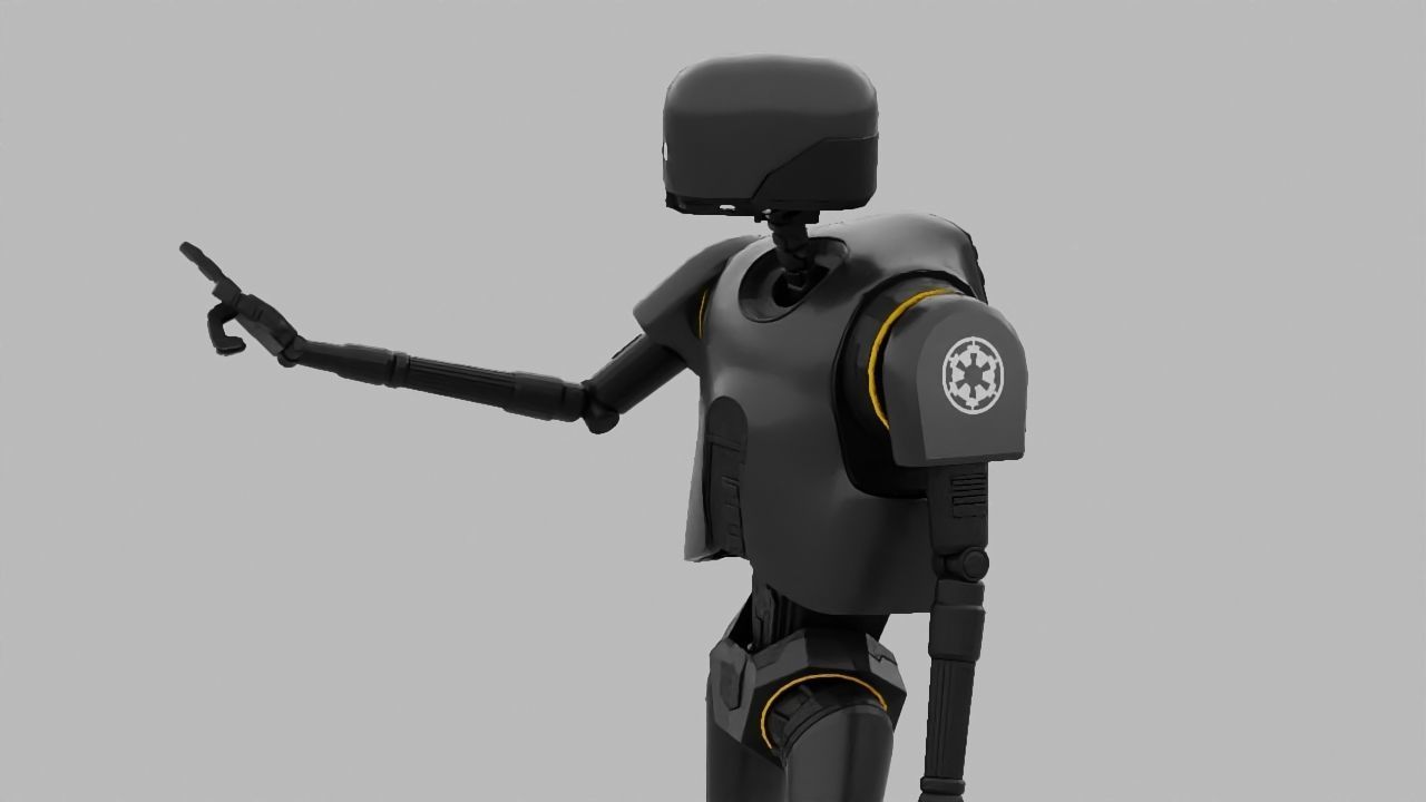 Rogue One Imperial robot   rigged 3D model_6
