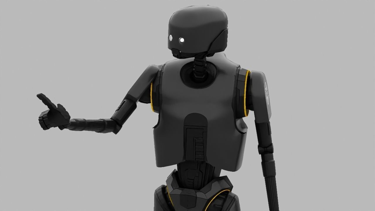 Rogue One Imperial robot   rigged 3D model_9