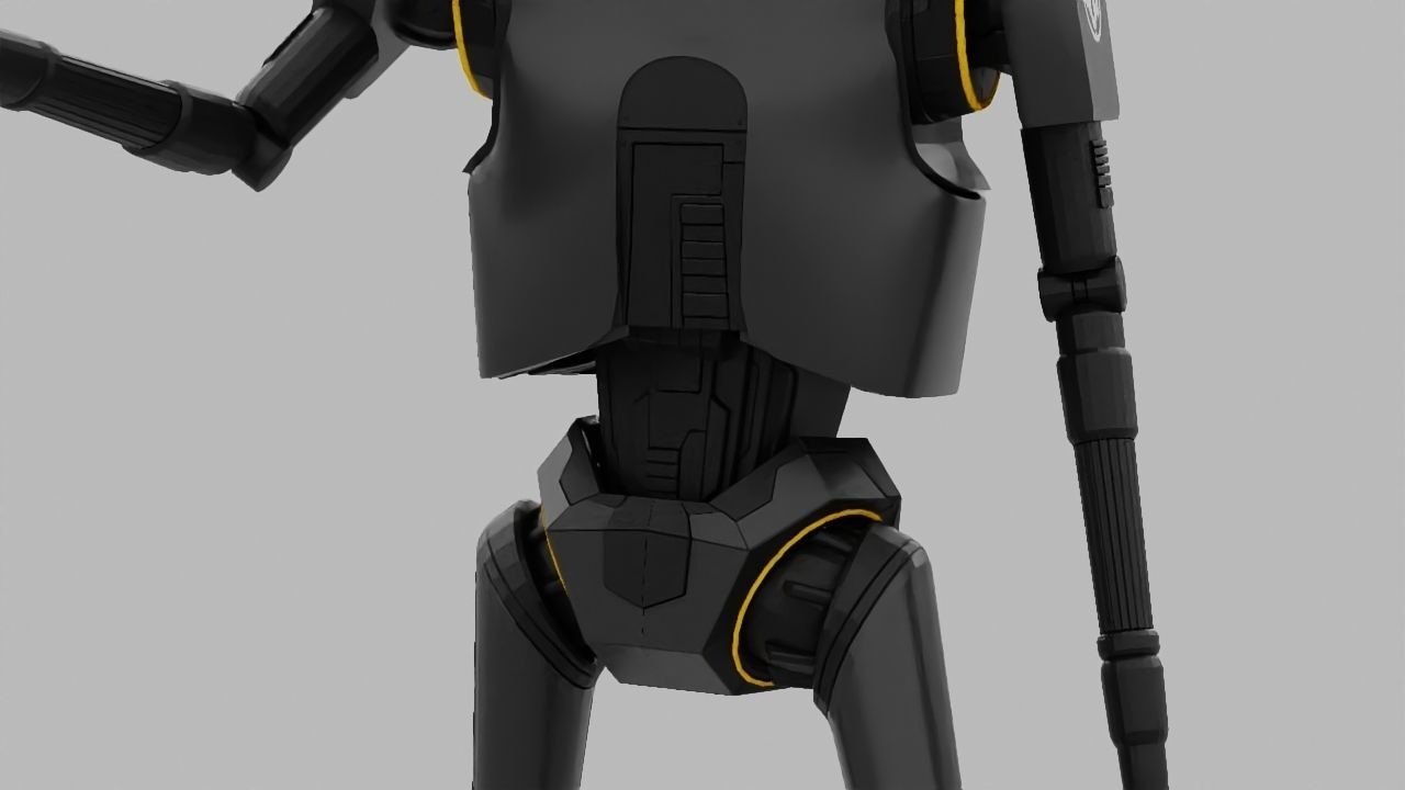 Rogue One Imperial robot   rigged 3D model_11