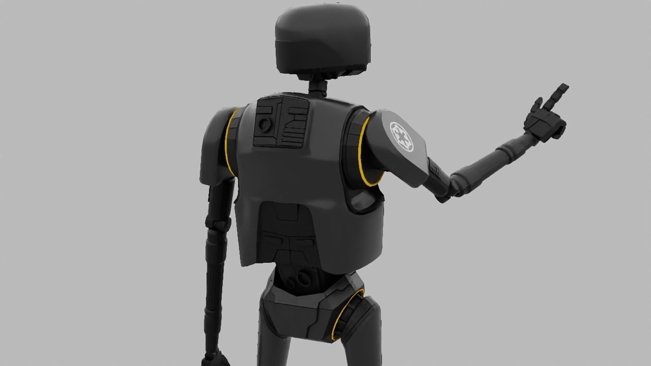 Rogue One Imperial robot   rigged 3D model_8