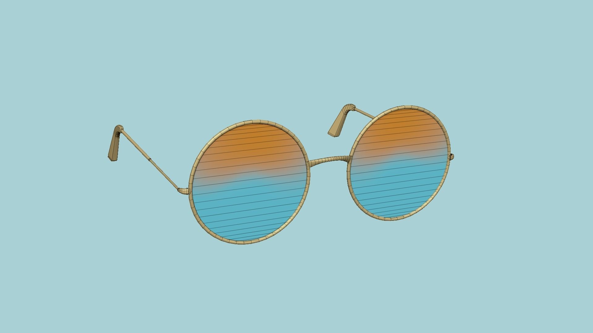 12 Sunglasses Rounded D Collection - Character Design Fashion _87