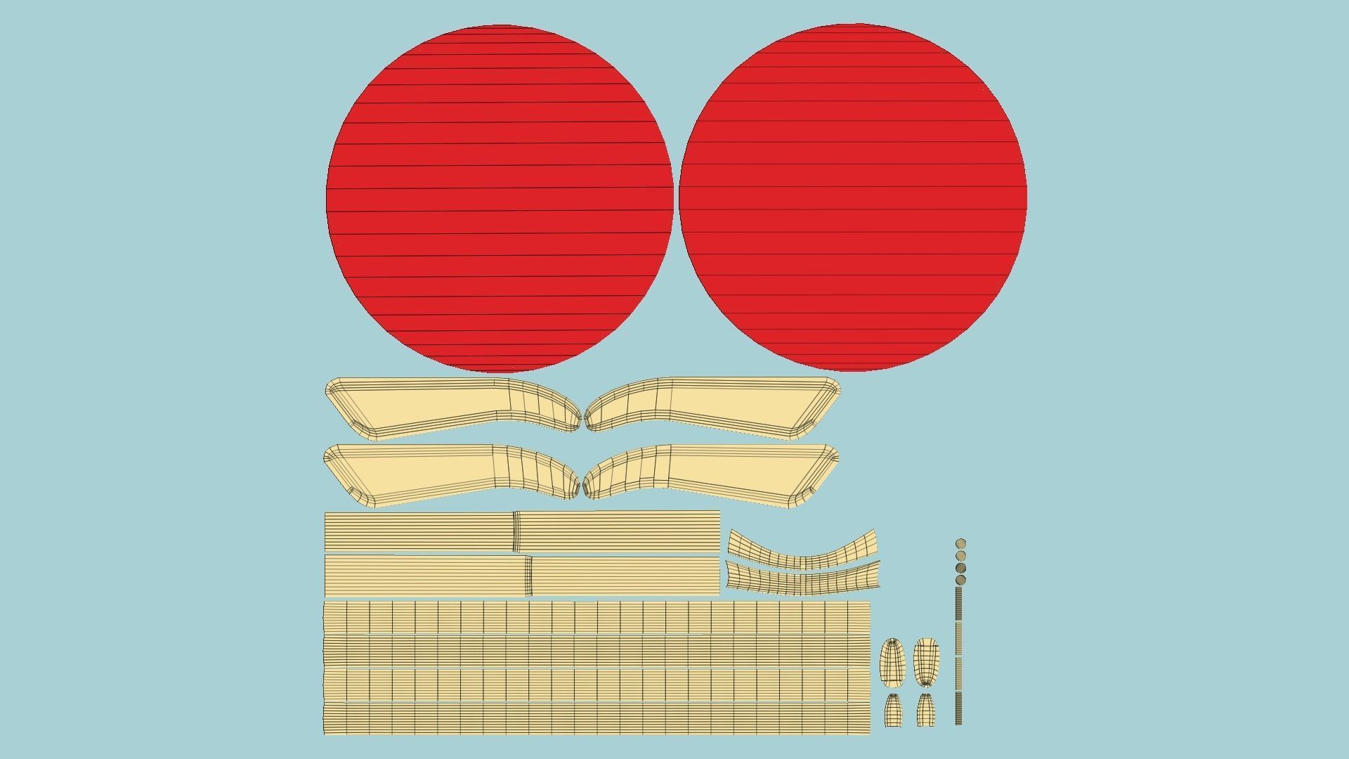 12 Sunglasses Rounded D Collection - Character Design Fashion _74