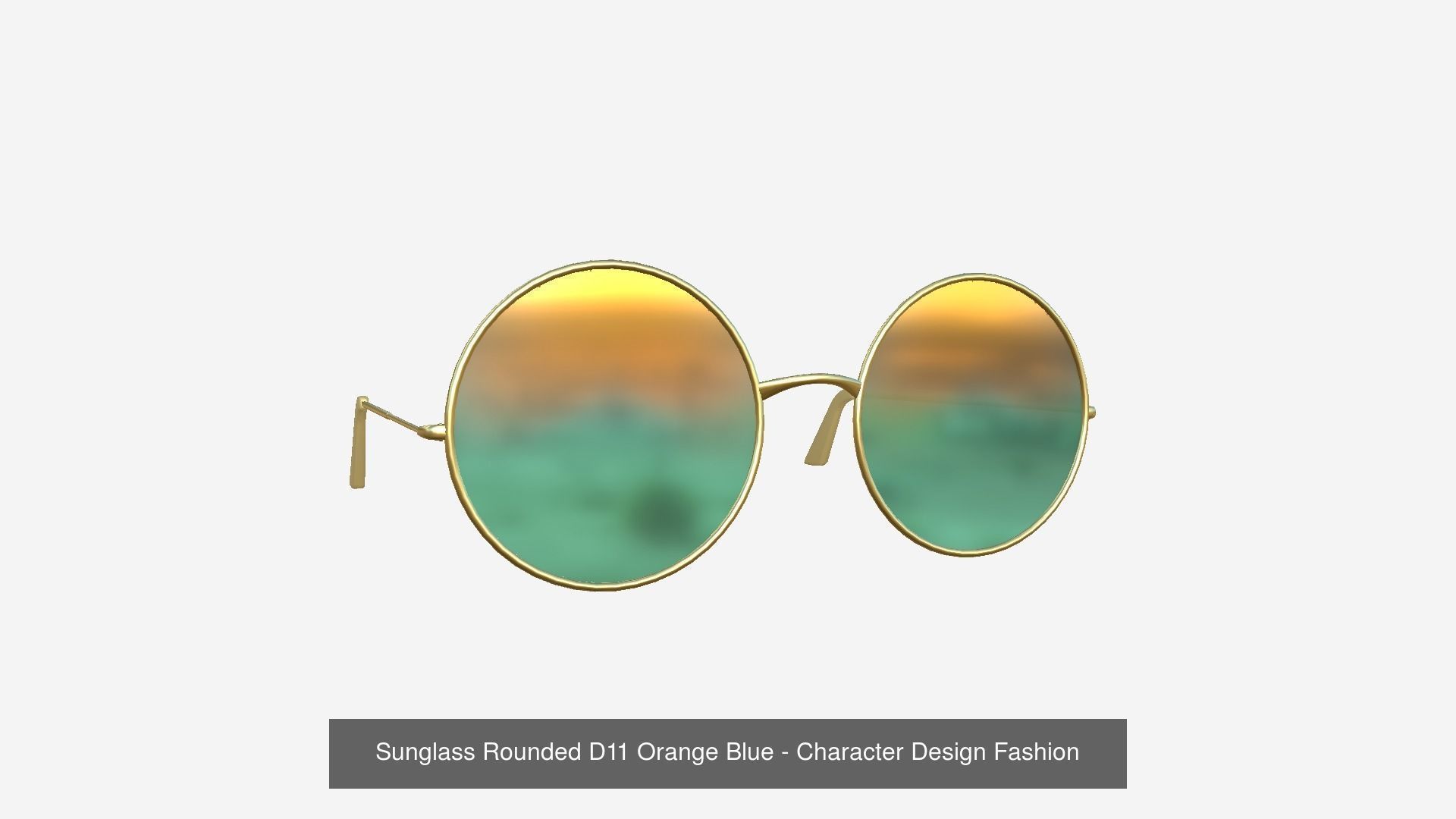 12 Sunglasses Rounded D Collection - Character Design Fashion _12