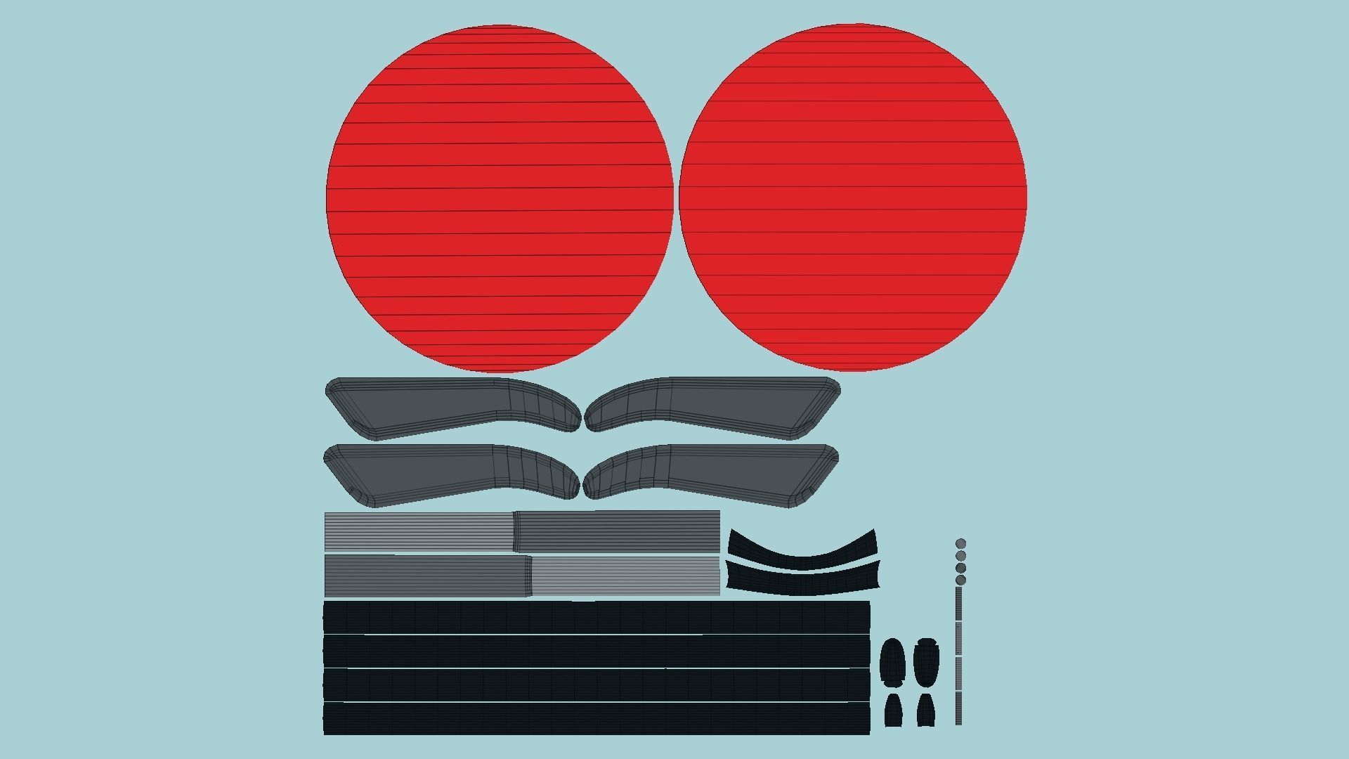 12 Sunglasses Rounded D Collection - Character Design Fashion _76