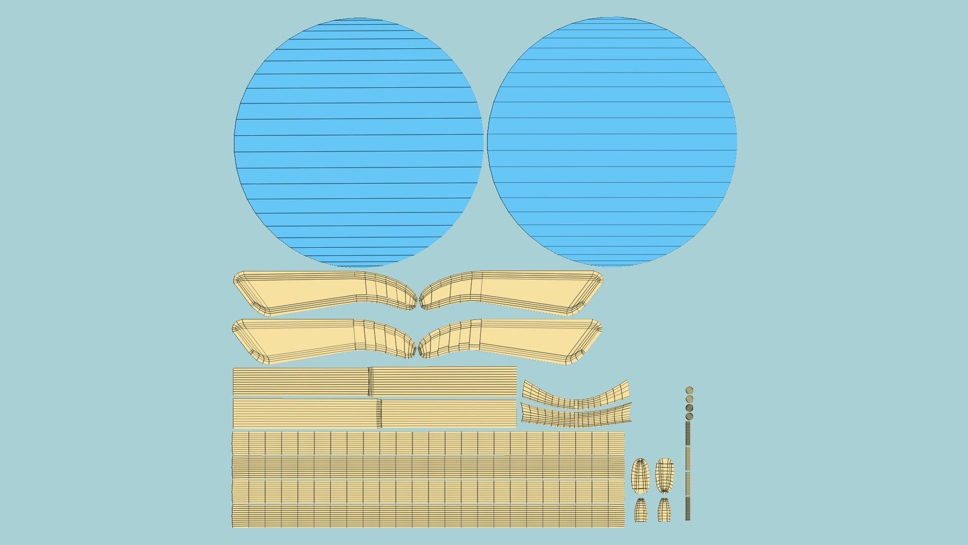 12 Sunglasses Rounded D Collection - Character Design Fashion _86