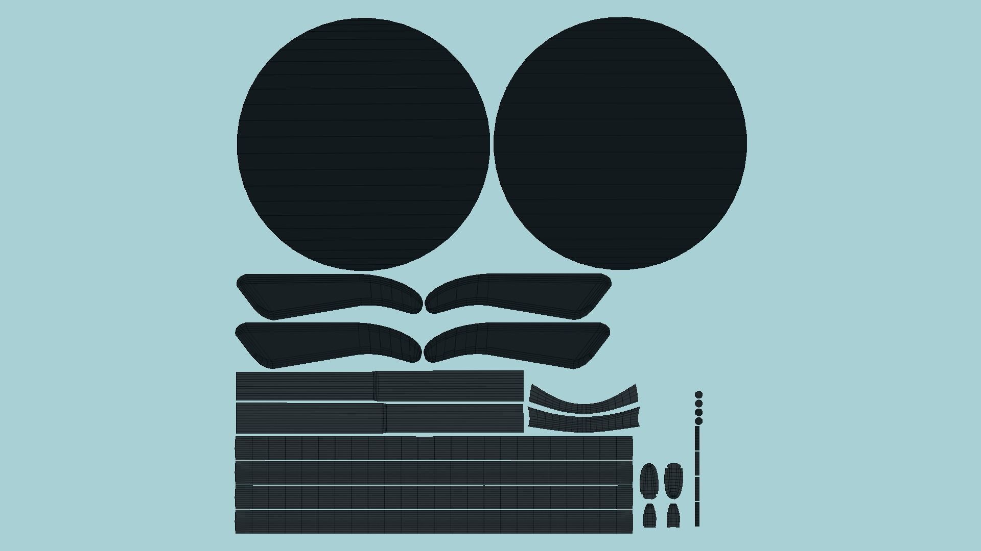 12 Sunglasses Rounded D Collection - Character Design Fashion _93