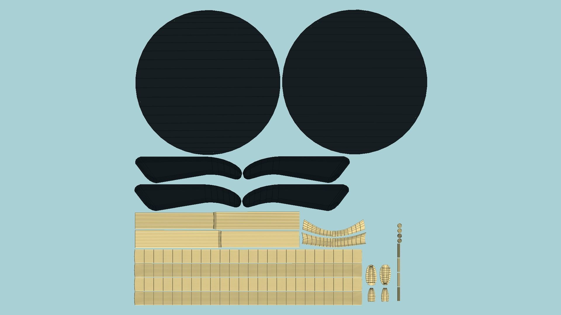 12 Sunglasses Rounded D Collection - Character Design Fashion _75