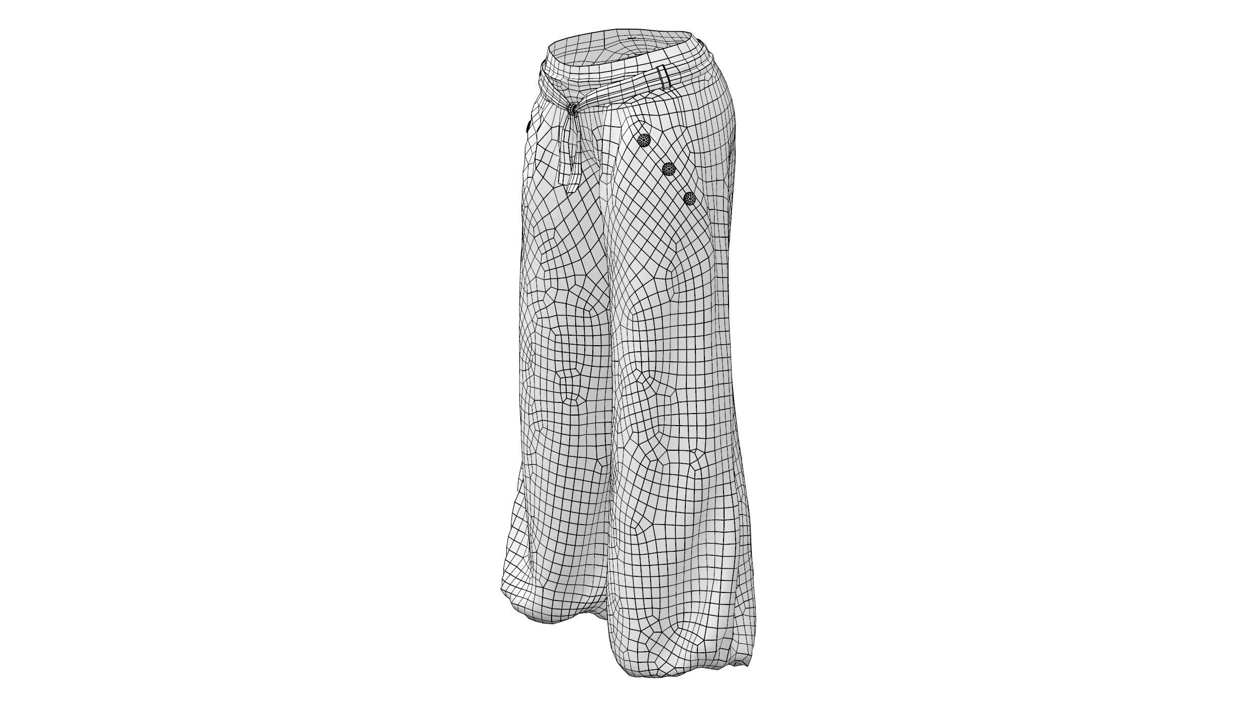 Boho Harem Pants Low-poly 3D model_8