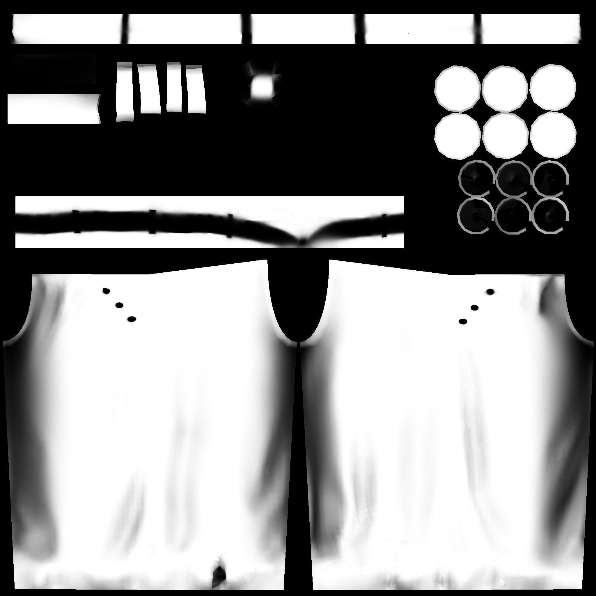 Boho Harem Pants Low-poly 3D model_12