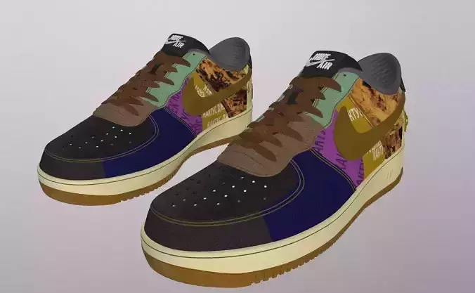 NIKE AIR FORCE CACTUS JACK TRAVIS SCOTT SHOES PBR