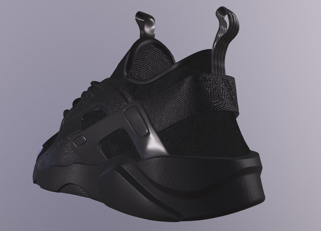 NIKE AIR HUARACHE SHOES PBR Low-poly 3D model_3