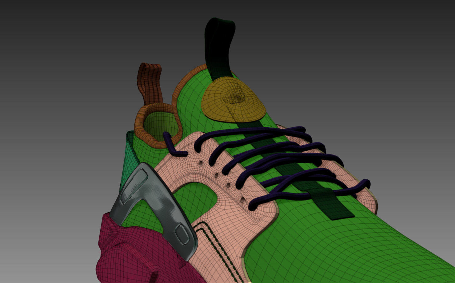 NIKE AIR HUARACHE SHOES PBR Low-poly 3D model_6