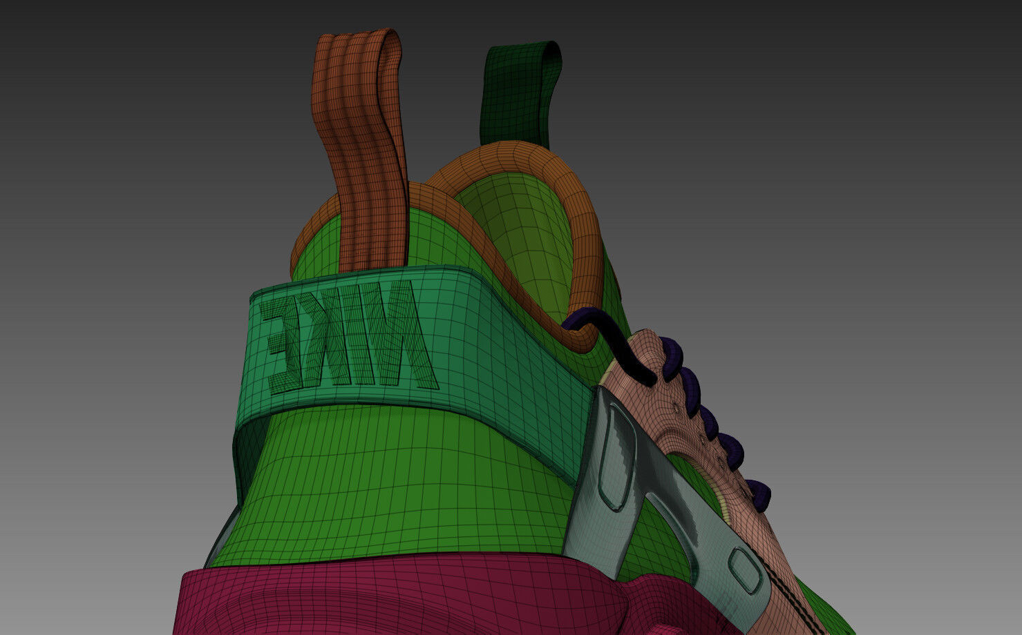 NIKE AIR HUARACHE SHOES PBR Low-poly 3D model_7