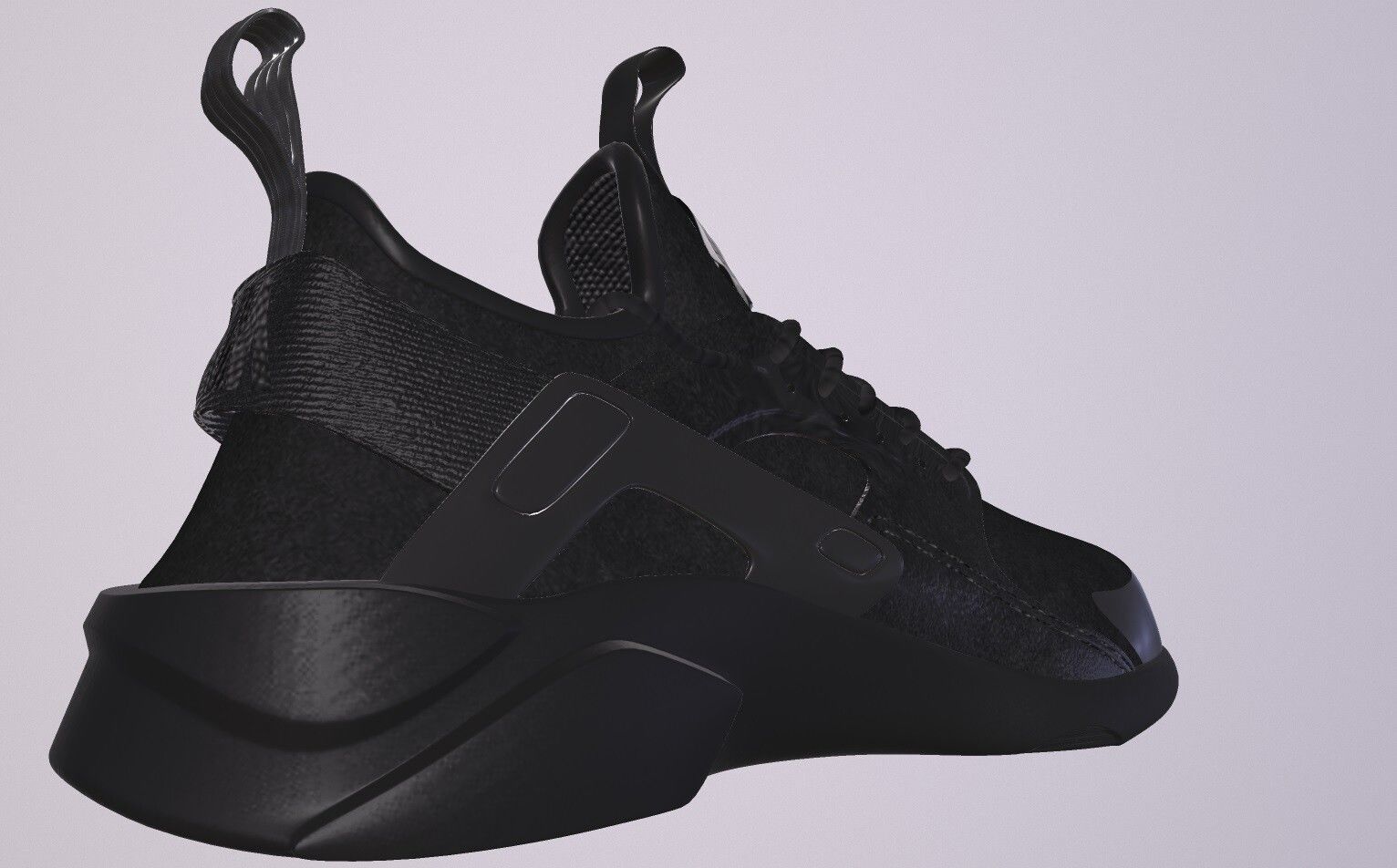 NIKE AIR HUARACHE SHOES PBR Low-poly 3D model_4