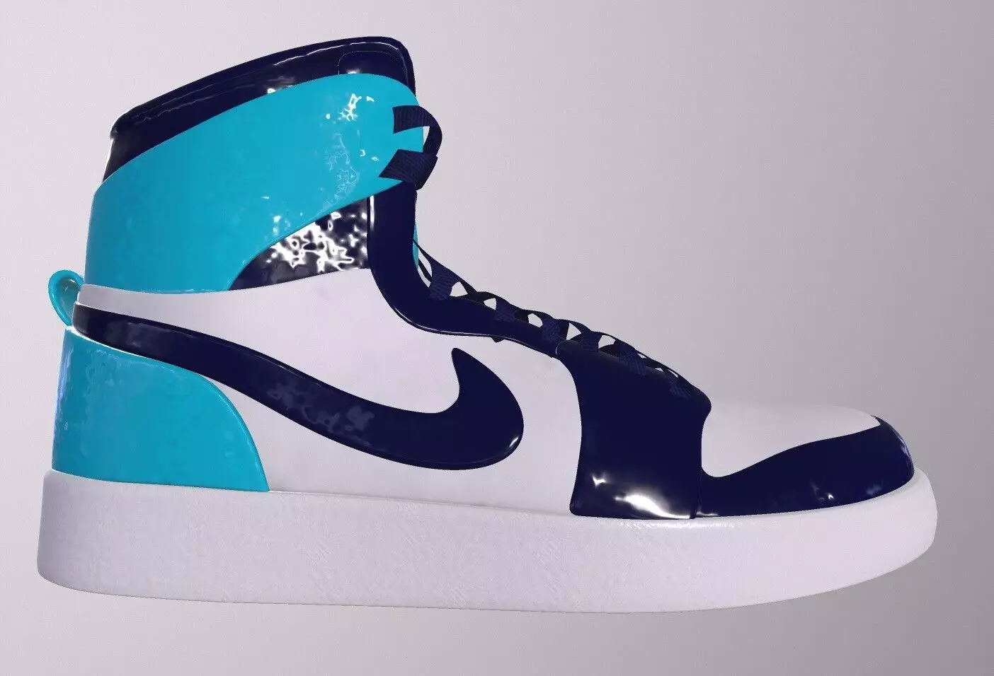 NIKE AIR JORDAN 1 SHOES PBR Low-poly 3D model_0