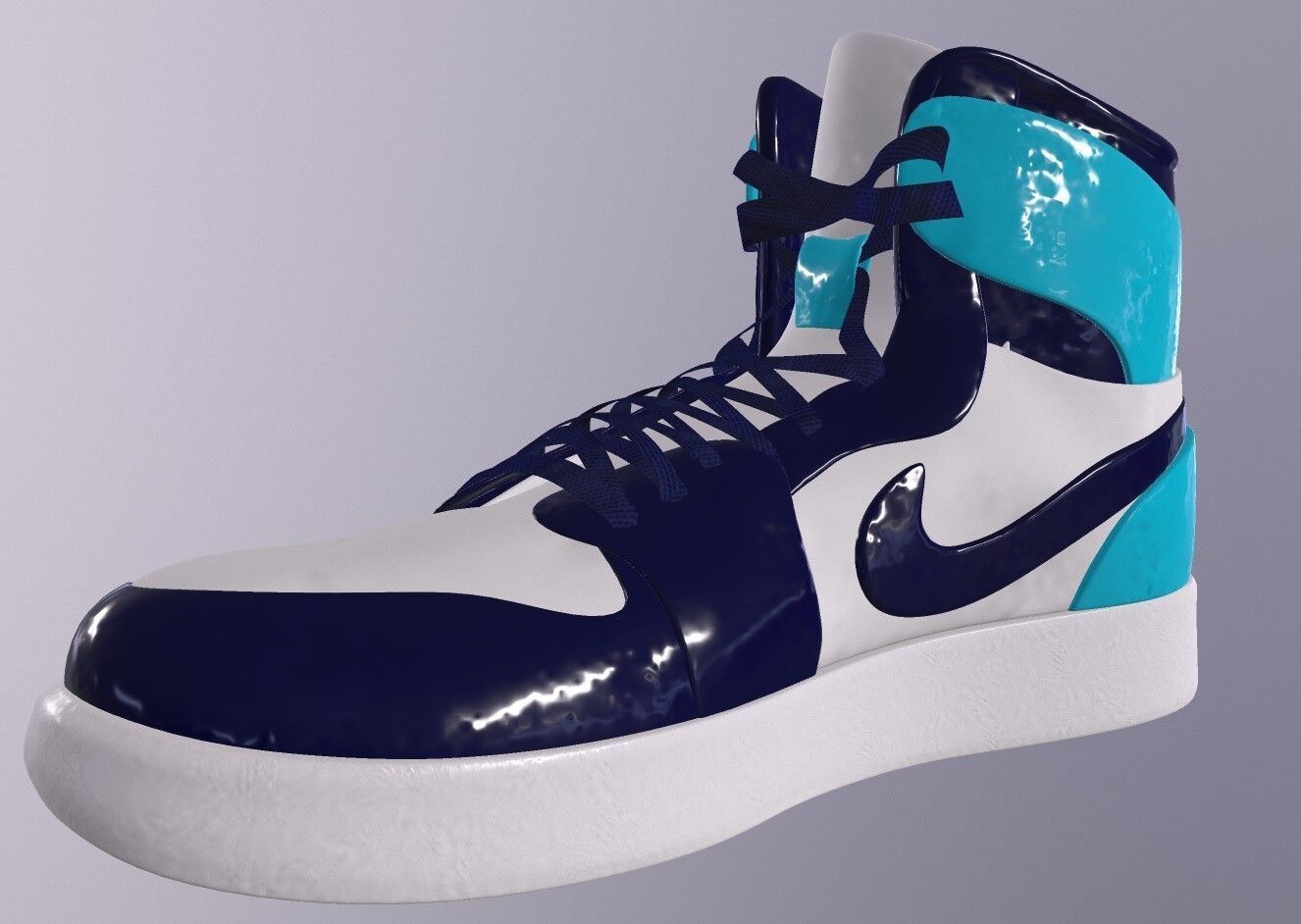 NIKE AIR JORDAN 1 SHOES PBR Low-poly 3D model_4