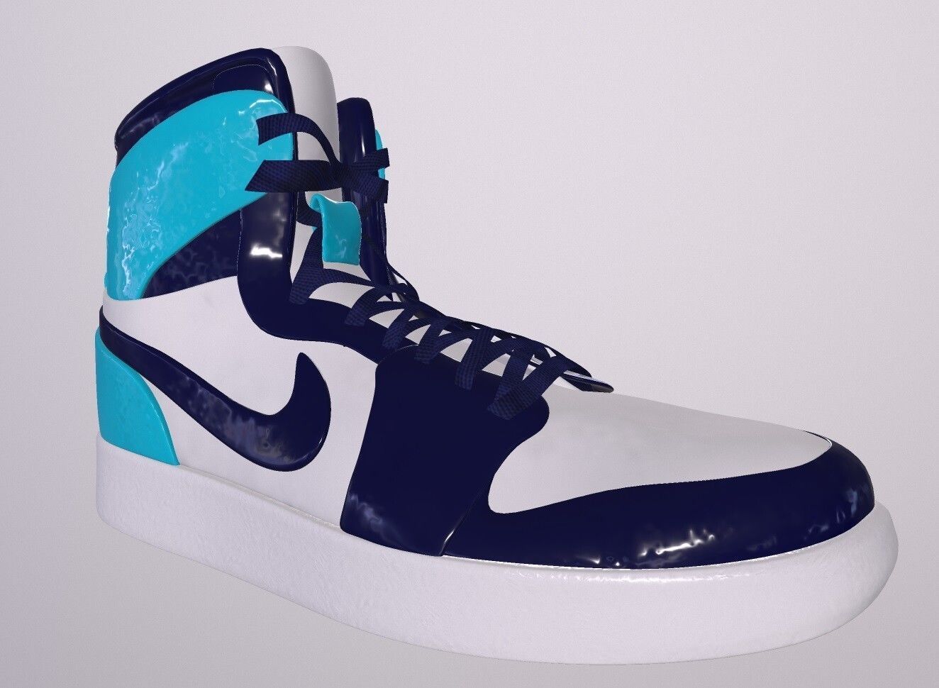 NIKE AIR JORDAN 1 SHOES PBR Low-poly 3D model_2