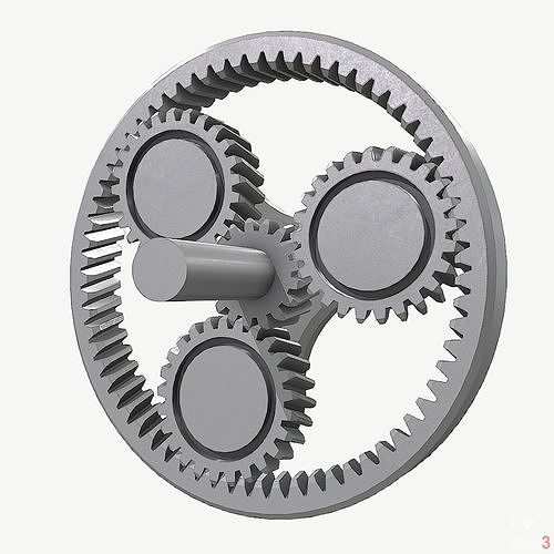 Planetary gear Low-poly 3D model