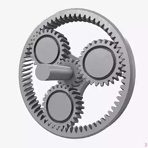 Planetary gear Low-poly 3D model