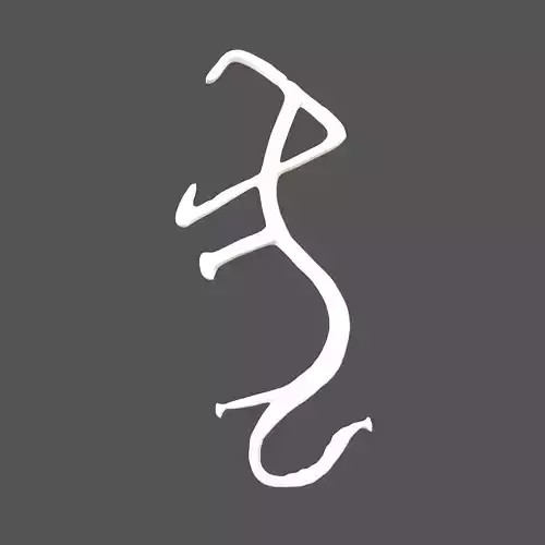 Chinese Zodiac Tiger Oracle Bone Inscriptions v1 002