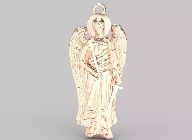 3d model pendant guardian angel