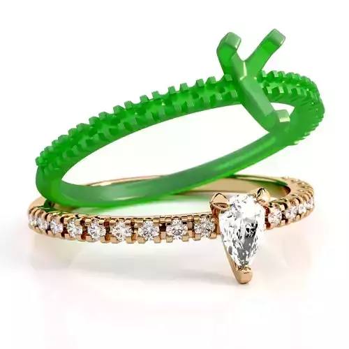 172 Etincelle Ring pear cut