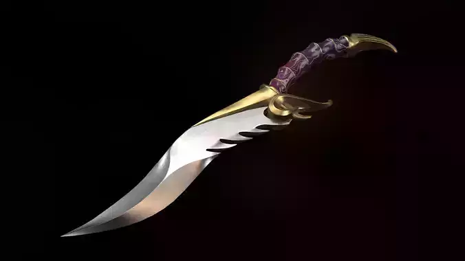 Fantasy Dagger - PBR Low-poly Model 