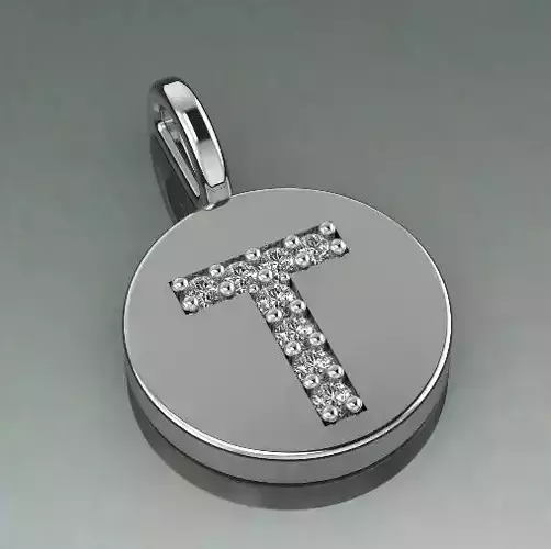 Pendant with the letter T Model 1348