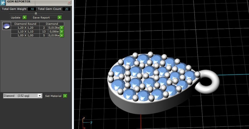 Pendant Model 1347 3D print model_3