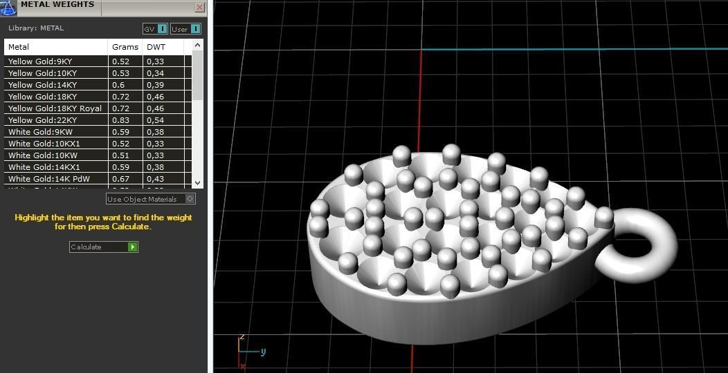 Pendant Model 1347 3D print model_2