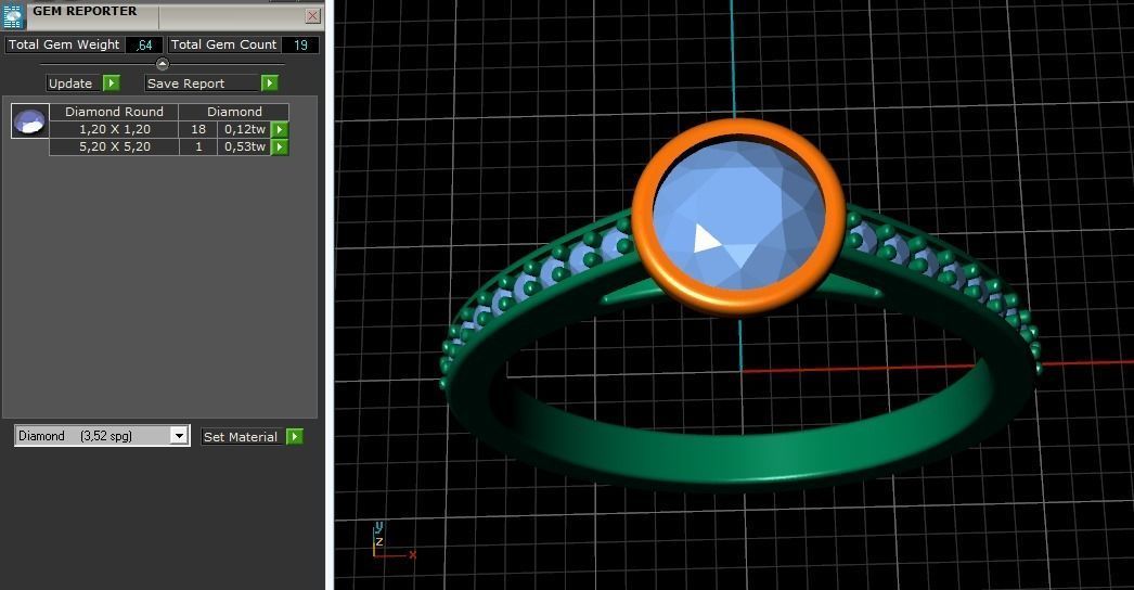 Soliter ring Model 1346 3D print model_9