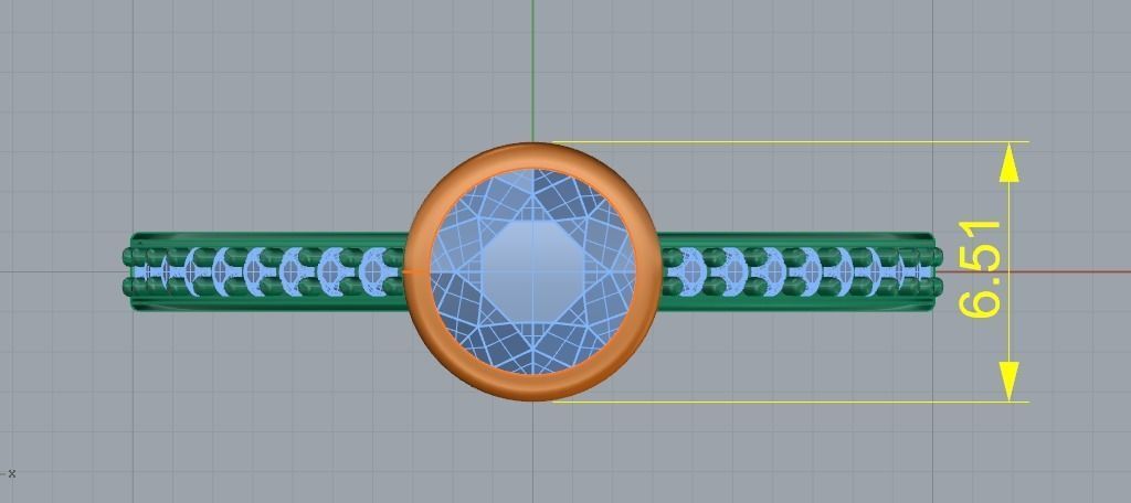 Soliter ring Model 1346 3D print model_3