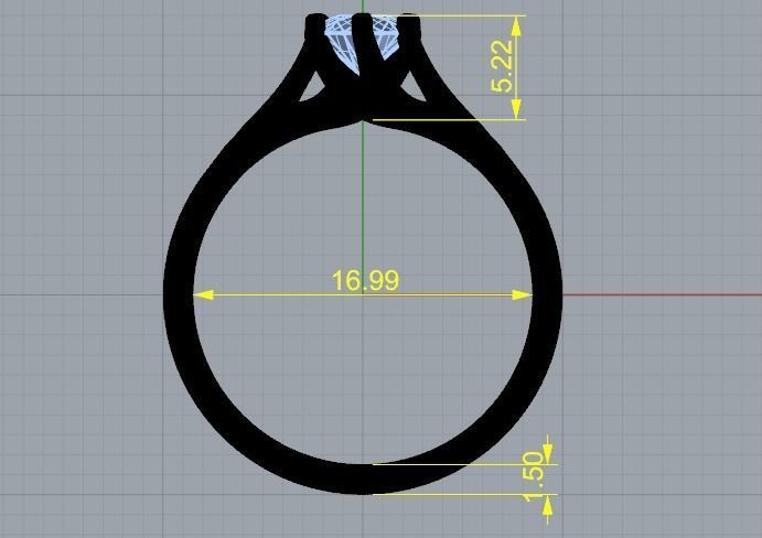 Soliter ring Model 1344 3D print model_4
