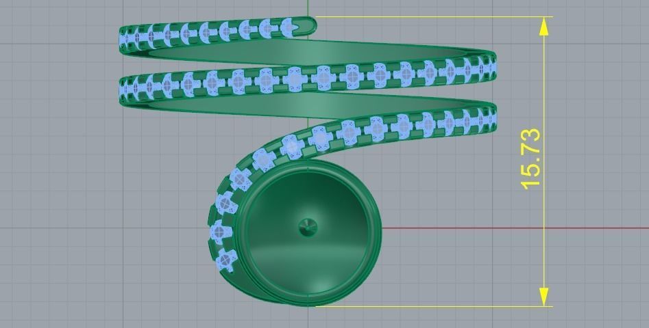 Pearl ring Model 1343 3D print model_5