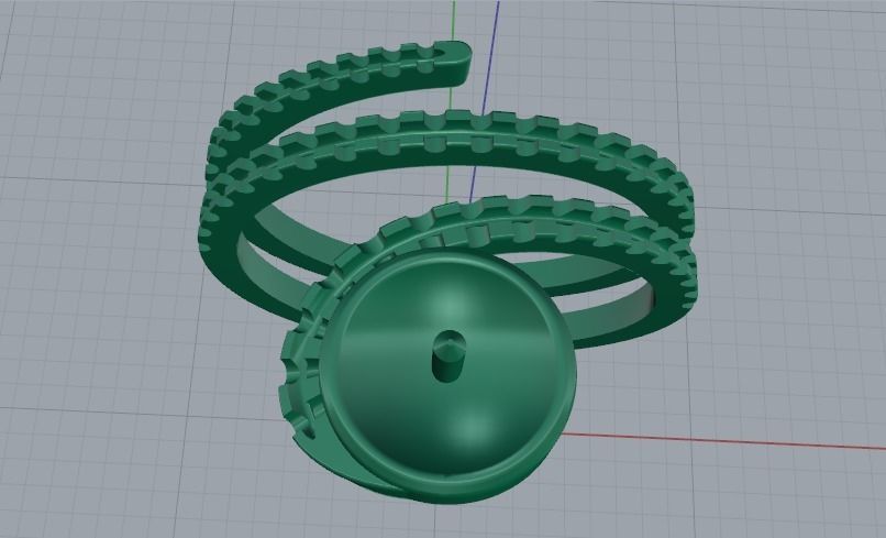 Pearl ring Model 1343 3D print model_6