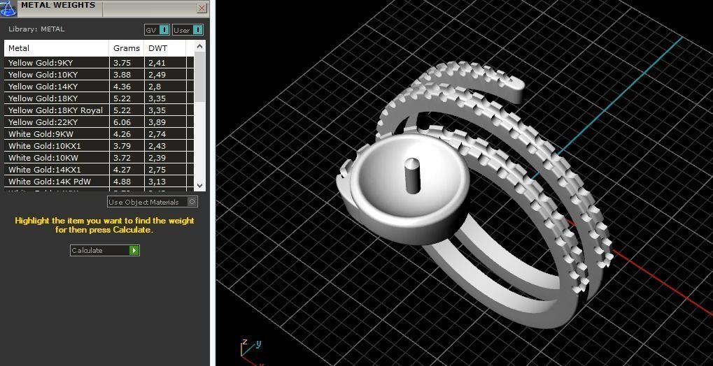 Pearl ring Model 1343 3D print model_2