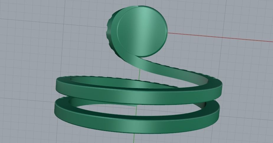 Pearl ring Model 1343 3D print model_8