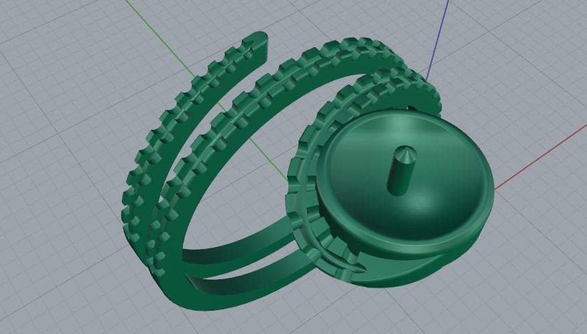 Pearl ring Model 1343 3D print model_9