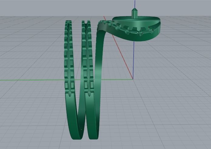 Pearl ring Model 1343 3D print model_7