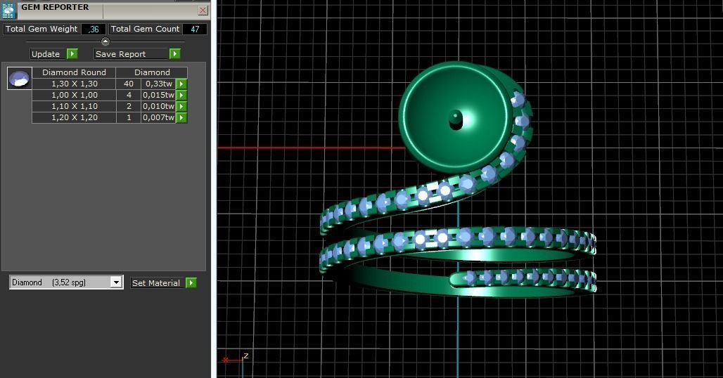 Pearl ring Model 1343 3D print model_3