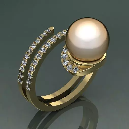 Pearl ring Model 1343 3D print model_0