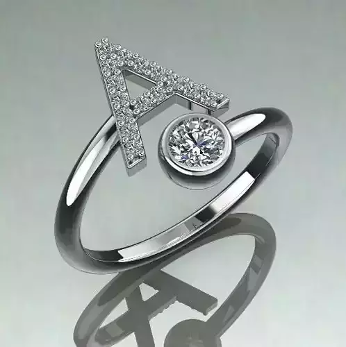 Ring with the letter A Model 1340