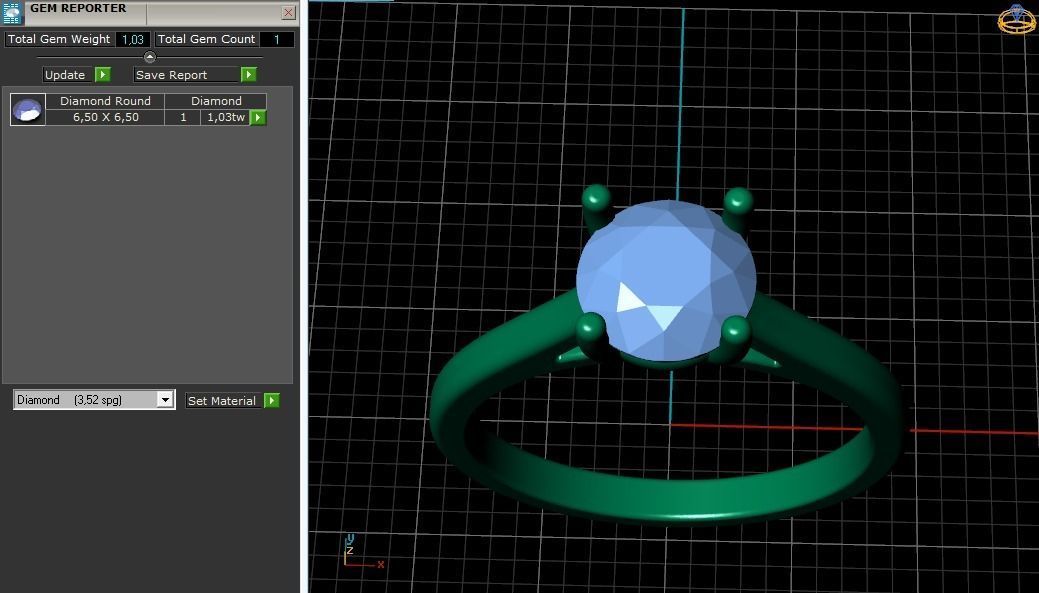 Soliter ring Model 1357 3D print model_3