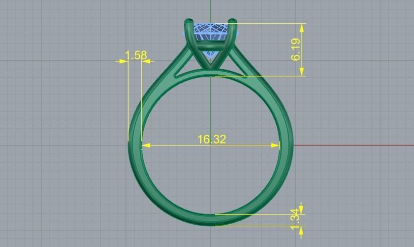 Soliter ring Model 1357 3D print model_4