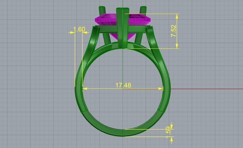 Heart ring Model 1367 3D print model_3