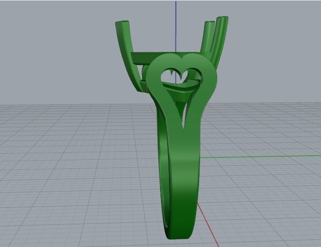Heart ring Model 1367 3D print model_8