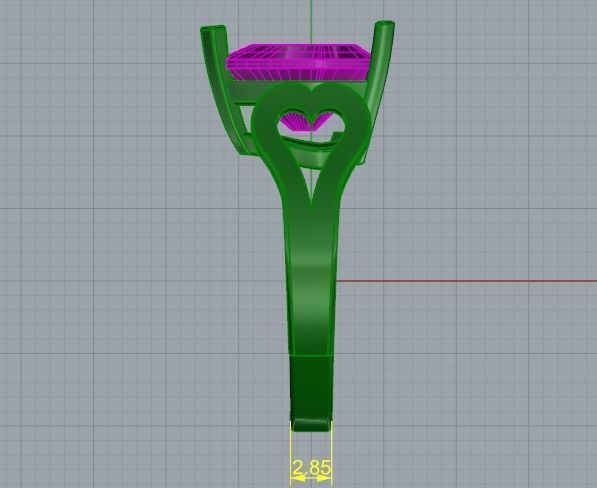 Heart ring Model 1367 3D print model_5