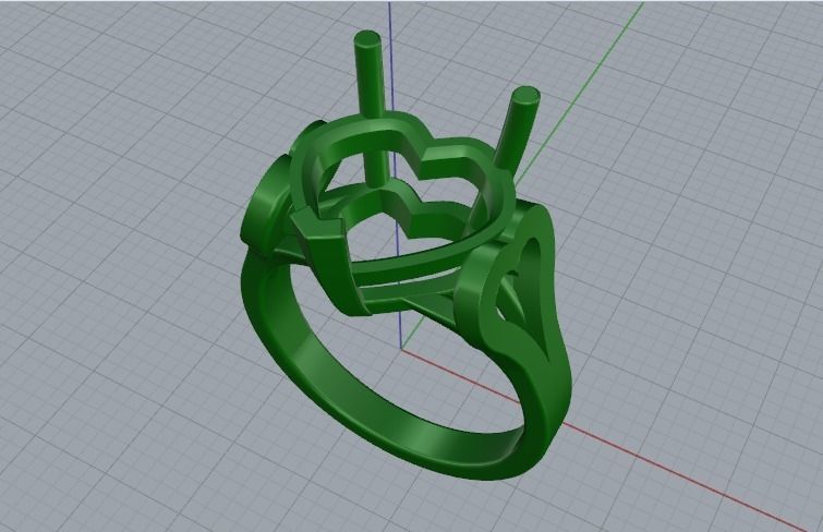 Heart ring Model 1367 3D print model_6