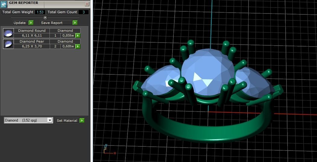 1361 Ring Model 1361 3D print model_9