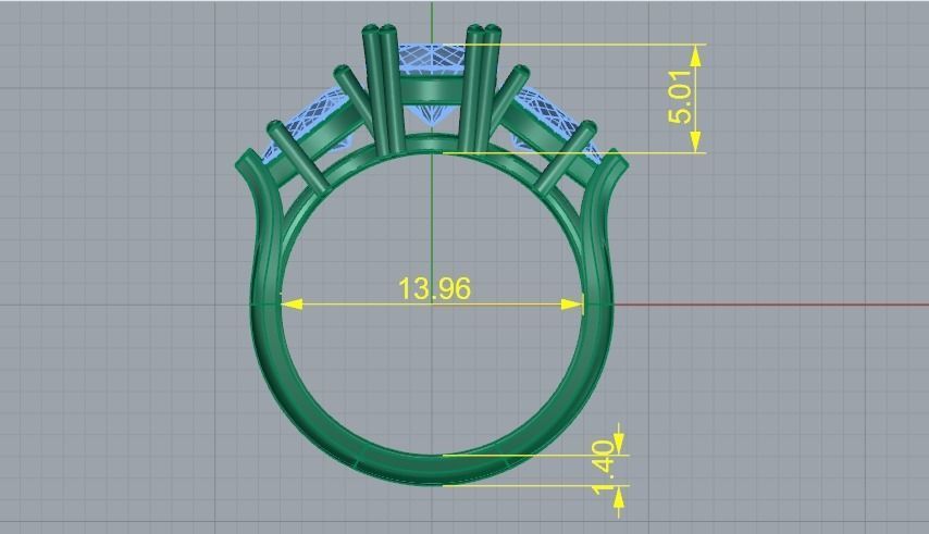 1361 Ring Model 1361 3D print model_2